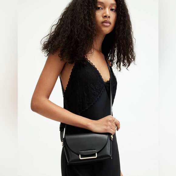 AllSaints Francine Leather Crossbody Bag - Picture 8 of 14